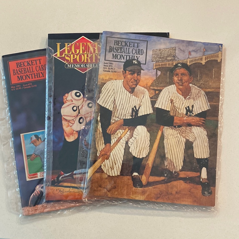 Mantle, Nolan Ryan, Ripken, MLB magazines.  Vintage baseball 1990’s.